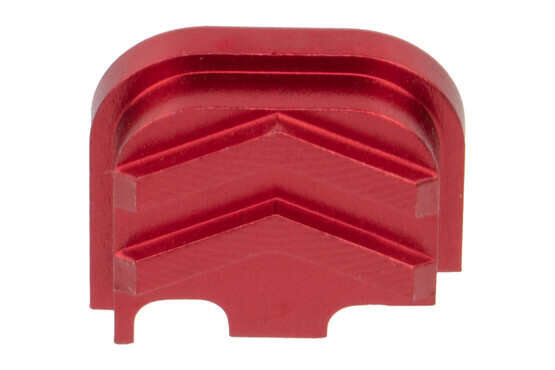 Tyrant Designs G43 Slide Back Plate features a red anodized finish